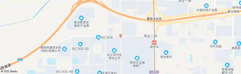 西安锦业二路丈八八路口_公交站地图_西安公交_妙搜公交查询2025