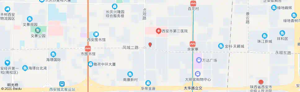 西安凤城二路贞观路口_公交站地图_西安公交_妙搜公交查询2025