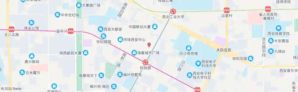 西安西高新(志诚丽柏酒店)_公交站地图_西安公交_妙搜公交查询2025