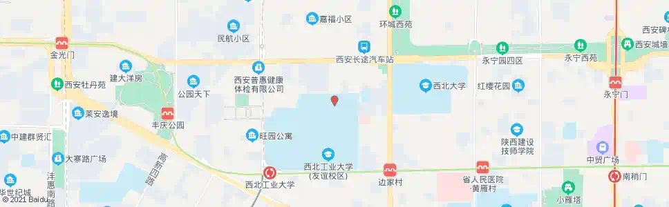 西安西大南区教师公寓_公交站地图_西安公交_妙搜公交查询2025