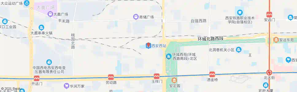 西安东城路口西_公交站地图_西安公交_妙搜公交查询2025