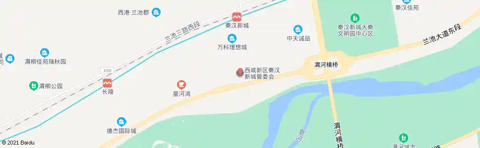 西安秦汉新城管委会_公交站地图_西安公交_妙搜公交查询2025