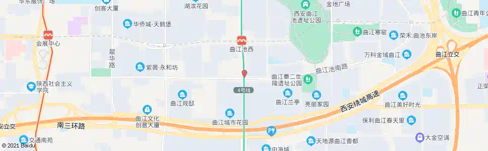 西安曲江池南路西口_公交站地图_西安公交_妙搜公交查询2025