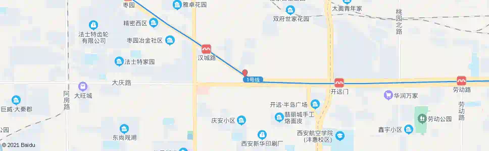 西安枣园东路东口_公交站地图_西安公交_妙搜公交查询2025