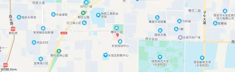 西安长安区医院_公交站地图_西安公交_妙搜公交查询2025