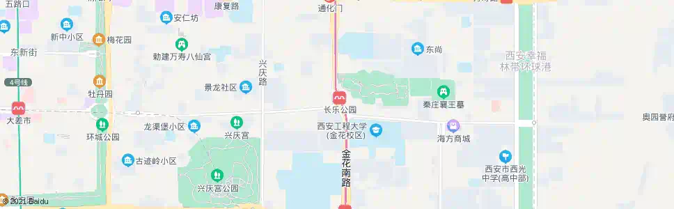西安东二环长乐路口(金花路)_公交站地图_西安公交_妙搜公交查询2025
