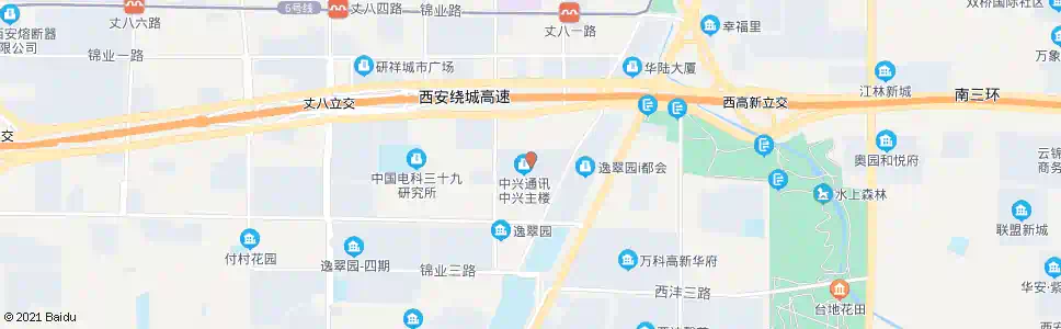西安唐延南路中兴产业园_公交站地图_西安公交_妙搜公交查询2025