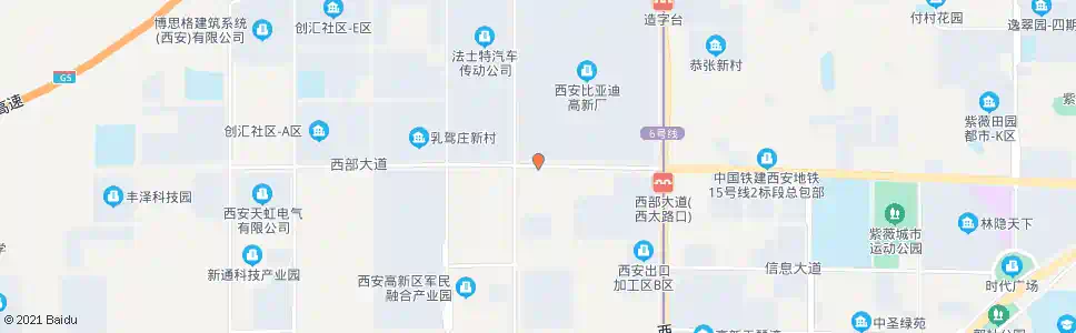 西安西部大道丈八八路路口_公交站地图_西安公交_妙搜公交查询2025