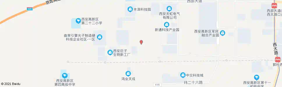 西安毕原三路上林苑五路口_公交站地图_西安公交_妙搜公交查询2025