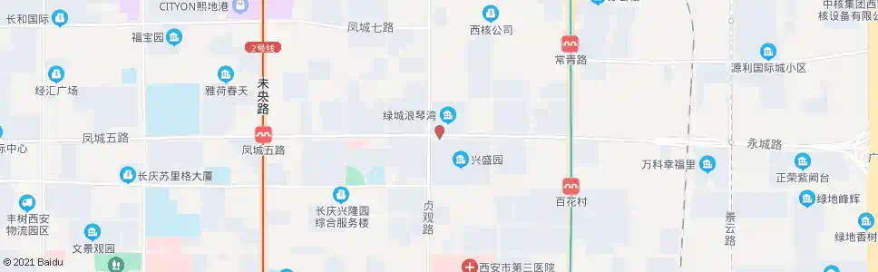 西安贞观路凤城五路口_公交站地图_西安公交_妙搜公交查询2025