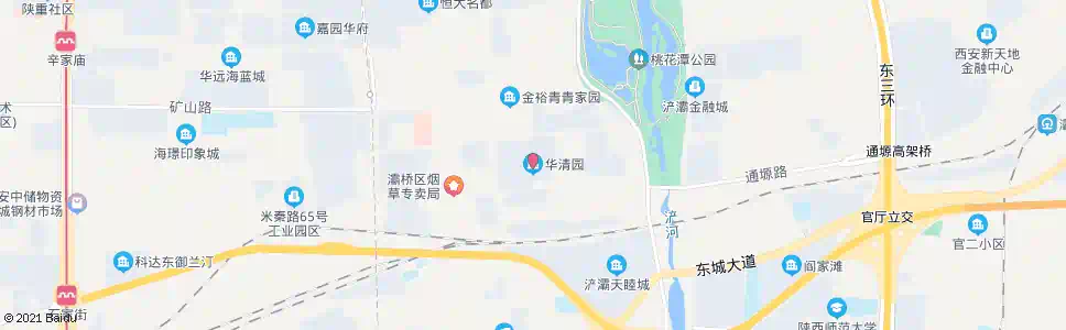 西安华清园小区_公交站地图_西安公交_妙搜公交查询2025