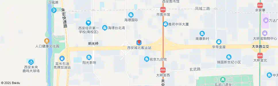 西安城北客运站_公交站地图_西安公交_妙搜公交查询2025