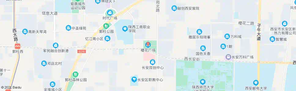西安樱花广场_公交站地图_西安公交_妙搜公交查询2025