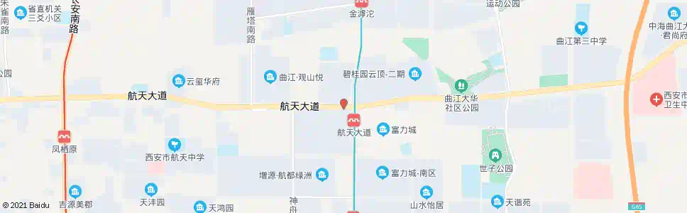 西安航天中路神舟四路口_公交站地图_西安公交_妙搜公交查询2025