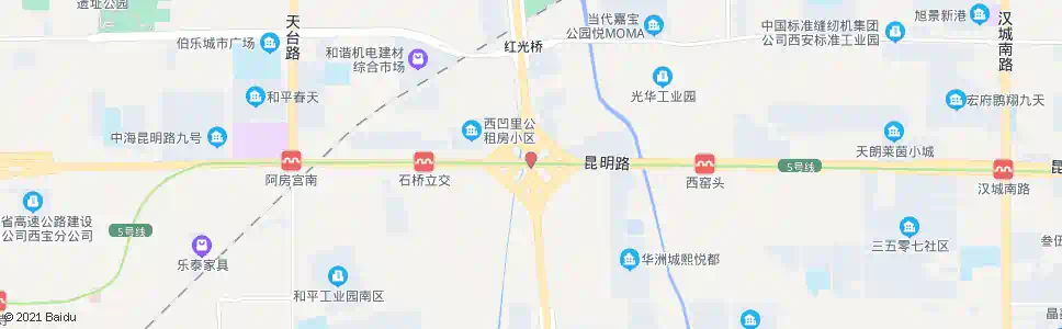 西安昆明路西三环口_公交站地图_西安公交_妙搜公交查询2025