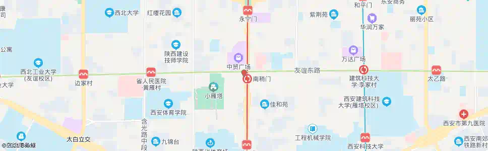 西安南稍门站_公交站地图_西安公交_妙搜公交查询2025