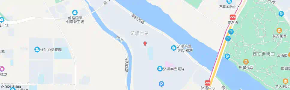 西安浐灞二小_公交站地图_西安公交_妙搜公交查询2025