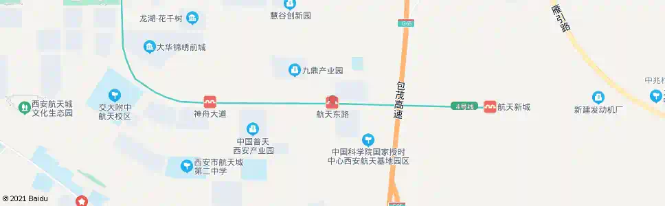 西安航拓路航天东路口_公交站地图_西安公交_妙搜公交查询2025