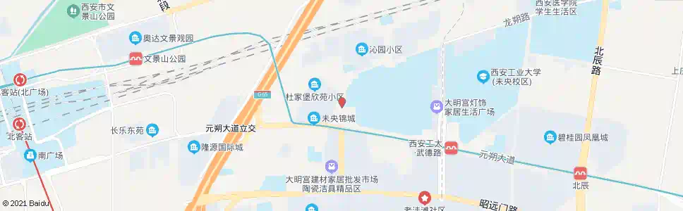 西安西科贸西户校区_公交站地图_西安公交_妙搜公交查询2025