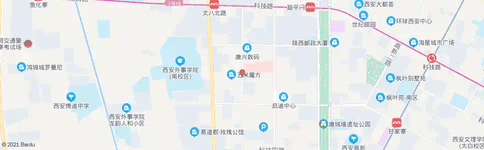 西安高新六路科技一路口_公交站地图_西安公交_妙搜公交查询2025
