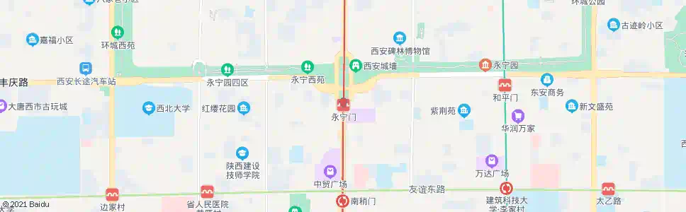 西安永宁门站_公交站地图_西安公交_妙搜公交查询2025