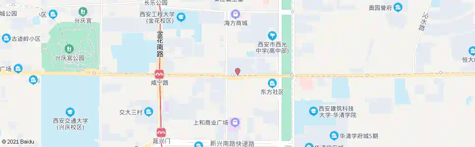 西安东方红中路_公交站地图_西安公交_妙搜公交查询2025