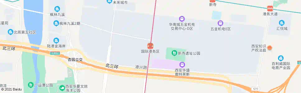 西安国际港务区站_公交站地图_西安公交_妙搜公交查询2025