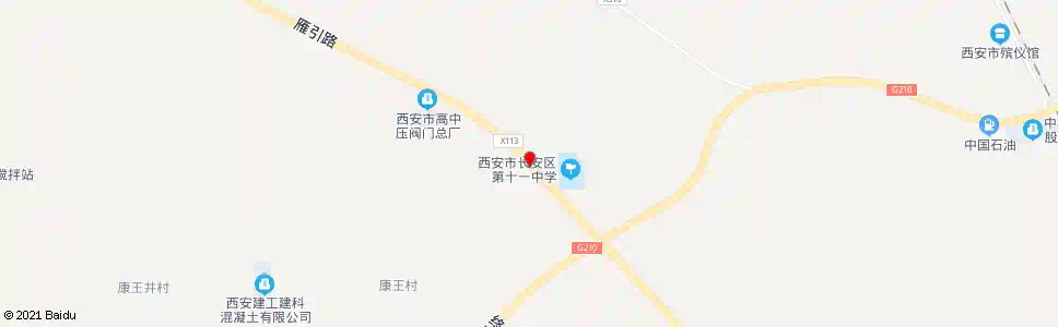 西安长安十一中_公交站地图_西安公交_妙搜公交查询2025
