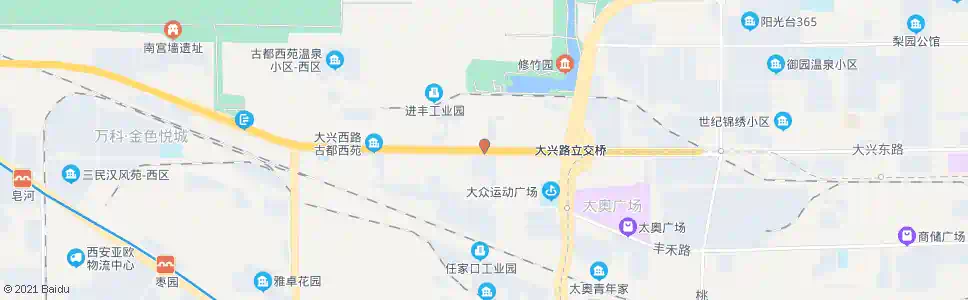 西安大兴西路社区_公交站地图_西安公交_妙搜公交查询2025