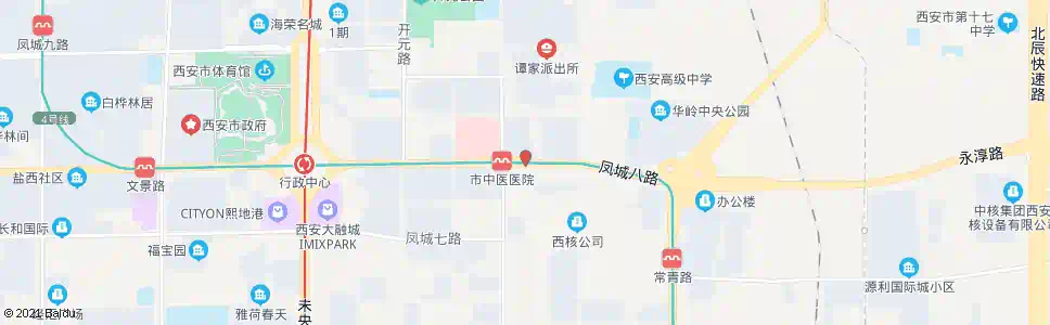 西安凤城八路西段_公交站地图_西安公交_妙搜公交查询2025