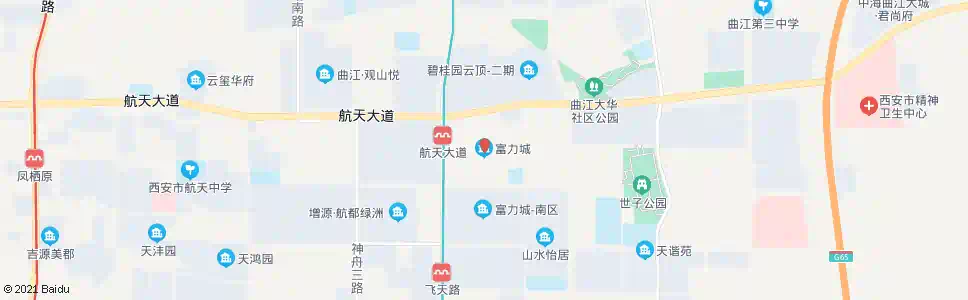 西安富力城_公交站地图_西安公交_妙搜公交查询2025