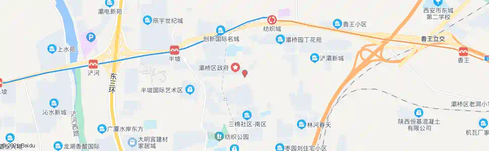 西安灞桥区政府_公交站地图_西安公交_妙搜公交查询2025