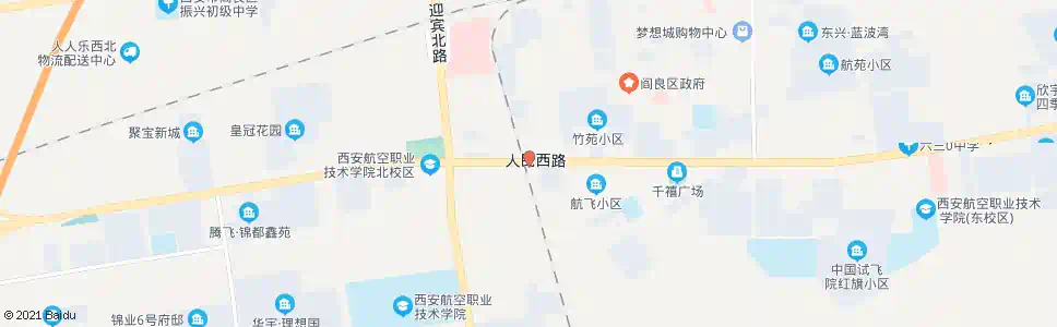 咸阳阎良人人乐_公交站地图_咸阳公交_妙搜公交查询2025
