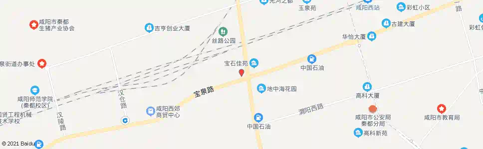 咸阳宝泉路西转盘_公交站地图_咸阳公交_妙搜公交查询2025