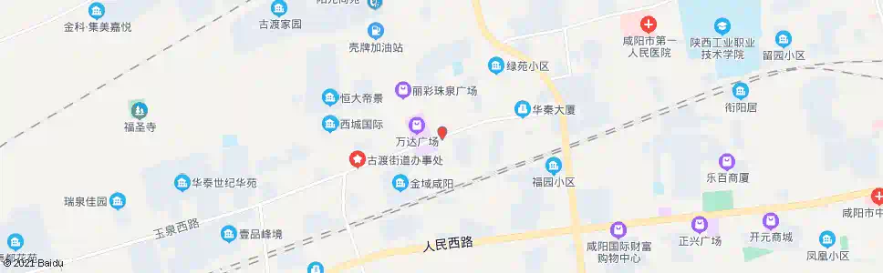 咸阳丽彩广场_公交站地图_咸阳公交_妙搜公交查询2025