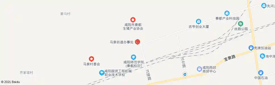 咸阳马泉街道办_公交站地图_咸阳公交_妙搜公交查询2025