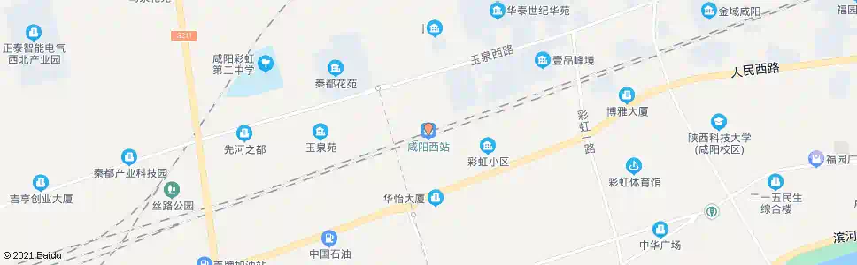咸阳火车西站_公交站地图_咸阳公交_妙搜公交查询2025