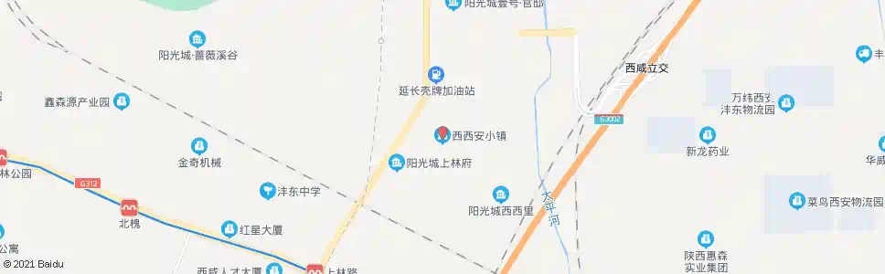 咸阳西西安小镇_公交站地图_咸阳公交_妙搜公交查询2025