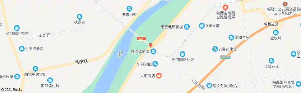 咸阳渭河桥头_公交站地图_咸阳公交_妙搜公交查询2025