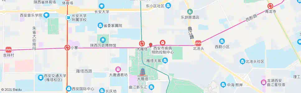 咸阳大雁塔(西影路芙蓉东路南)_公交站地图_咸阳公交_妙搜公交查询2025