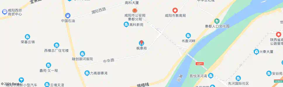 咸阳枫景苑_公交站地图_咸阳公交_妙搜公交查询2025