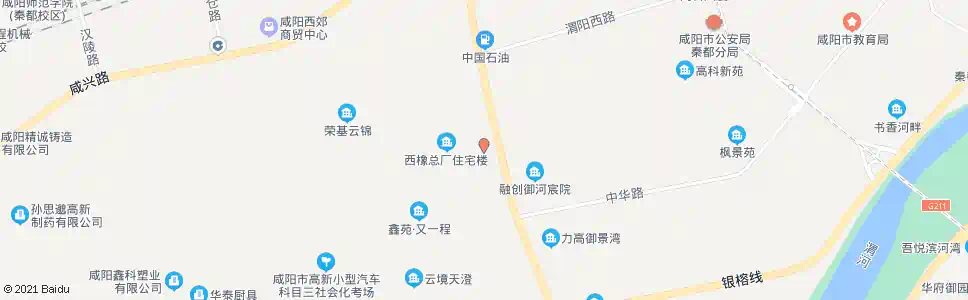 咸阳西秦橡胶厂_公交站地图_咸阳公交_妙搜公交查询2025