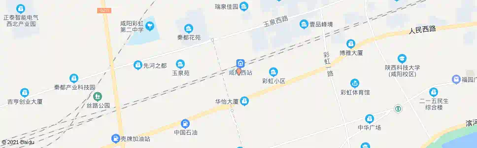 咸阳五金厂_公交站地图_咸阳公交_妙搜公交查询2025