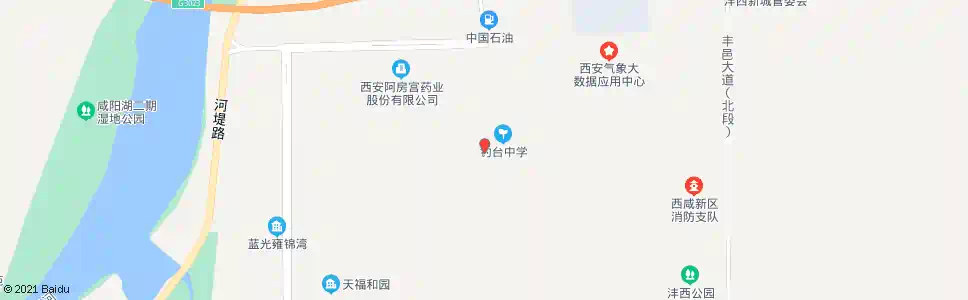 咸阳钓台中学_公交站地图_咸阳公交_妙搜公交查询2025