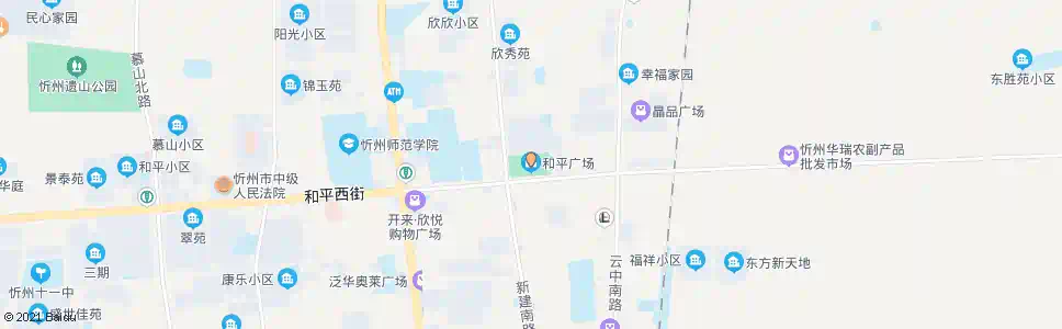 忻州和平街广场_公交站地图_忻州公交_妙搜公交查询2025