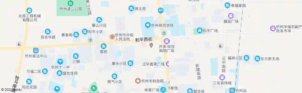 忻州市委宿舍_公交站地图_忻州公交_妙搜公交查询2025