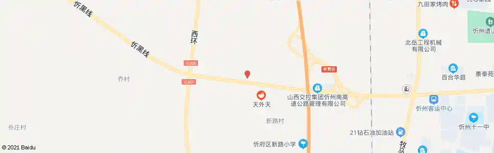 忻州流江村_公交站地图_忻州公交_妙搜公交查询2025