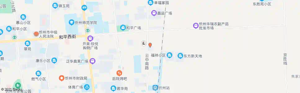忻州教育小区_公交站地图_忻州公交_妙搜公交查询2025