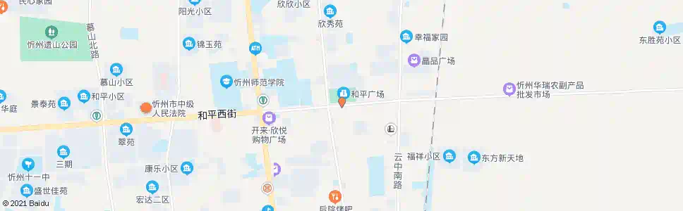 忻州和平广场_公交站地图_忻州公交_妙搜公交查询2025