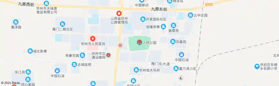 忻州人民公园_公交站地图_忻州公交_妙搜公交查询2025